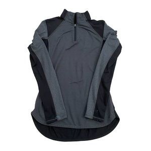 The North Face Flashdry Women's Black/Grey 1/4 Zip Top Jacket Running Size S